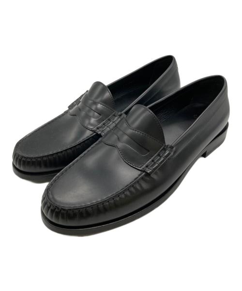 CELINE（セリーヌ）CELINE (セリーヌ) ルコポリッシュドレザーレザーコインローファー ブラック サイズ:42の古着・服飾アイテム