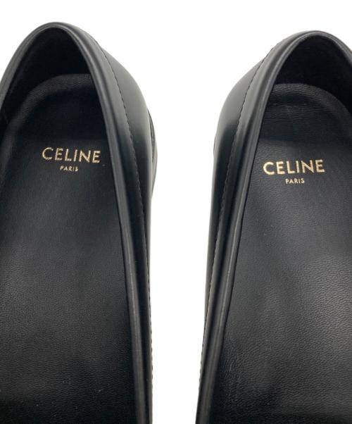 CELINE（セリーヌ）CELINE (セリーヌ) ルコポリッシュドレザーレザーコインローファー ブラック サイズ:42の古着・服飾アイテム