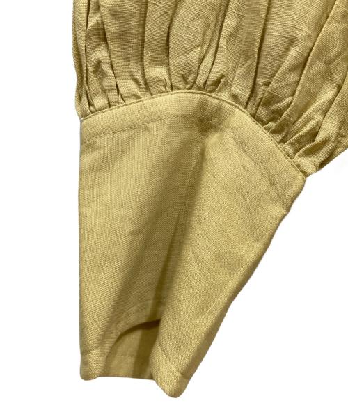 HAVA（ハーヴァ）HAVA (ハーヴァ) リネンコットンピンタックボタンシャツ イエロー サイズ:無しの古着・服飾アイテム
