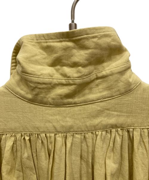 HAVA（ハーヴァ）HAVA (ハーヴァ) リネンコットンピンタックボタンシャツ イエロー サイズ:無しの古着・服飾アイテム