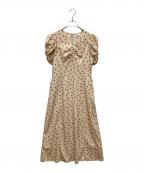 Snidelスナイデル）の古着「ハートプリントワンピース」｜ベージュ