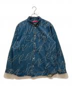 SUPREMEシュプリーム）の古着「Handwriting Jacquard Denim Shirt」｜インディゴ