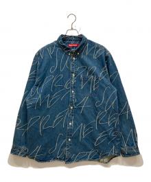 SUPREME（シュプリーム）の古着「Handwriting Jacquard Denim Shirt」｜インディゴ
