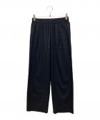 23区ニジュウサンク）の古着「リネンヴィスコースストレッチ ドロスト パンツ」｜ネイビー
