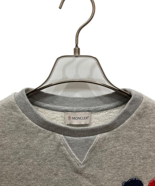 MONCLER（モンクレール）MONCLER (モンクレール) トリコロールワッペンスウェット グレー サイズ:Mの古着・服飾アイテム