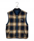 SUPREMEシュプリーム）の古着「Reversible Shadow Plaid Vest」｜ネイビー×イエロー
