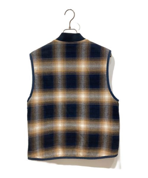 SUPREME（シュプリーム）Supreme (シュプリーム) Reversible Shadow Plaid Vest ネイビー×イエロー サイズ:Sの古着・服飾アイテム