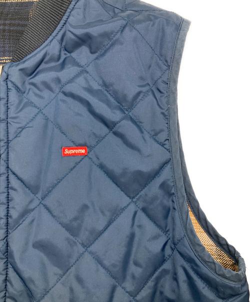 SUPREME（シュプリーム）Supreme (シュプリーム) Reversible Shadow Plaid Vest ネイビー×イエロー サイズ:Sの古着・服飾アイテム