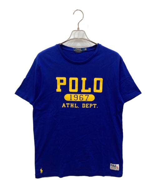 POLO RALPH LAUREN（ポロ・ラルフローレン）POLO RALPH LAUREN (ポロ・ラルフローレン) プリントTシャツ ブルー サイズ:Ⅼの古着・服飾アイテム