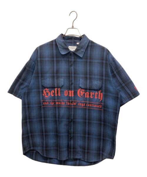 SUPREME（シュプリーム）Supreme (シュプリーム) Bernadette CORPORATION (バーナデット コーポレーション) S S Work Shirt ブルー サイズ:Mの古着・服飾アイテム