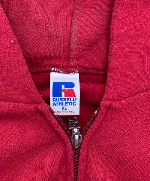 RUSSELL ATHLETIC（ラッセルアスレチック）RUSSELL ATHLETIC (ラッセルアスレチック) ジップパーカー レッド サイズ:XLの古着・服飾アイテム