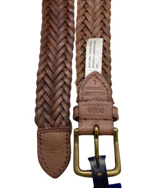 POLO RALPH LAUREN（ポロ・ラルフローレン）POLO RALPH LAUREN (ポロ・ラルフローレン) レザーメッシュベルト ブラウン サイズ:L 95の古着・服飾アイテム