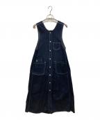 Somethingサムシング）の古着「デニムジャンパースカート」｜インディゴ