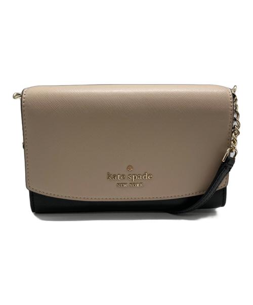 Kate Spade（ケイトスペード）Kate Spade (ケイトスペード) ショルダーバッグ ベージュ×ブラックの古着・服飾アイテム