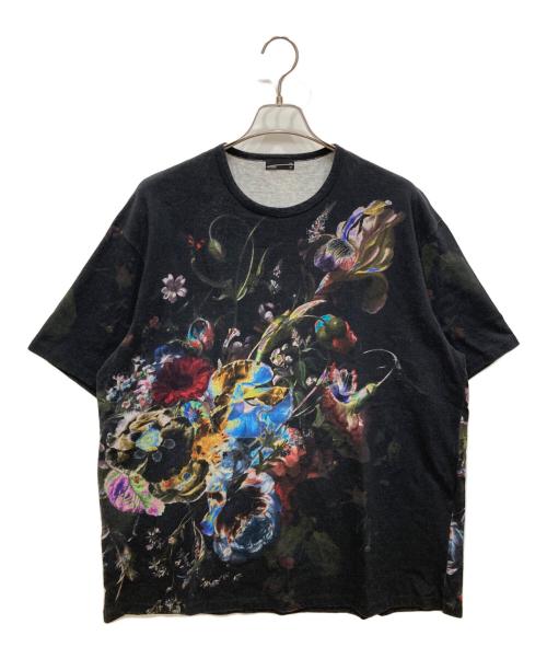 LAD MUSICIAN（ラッドミュージシャン）LAD MUSICIAN (ラッドミュージシャン) フラワープリントビックTEE ブラック サイズ:46の古着・服飾アイテム