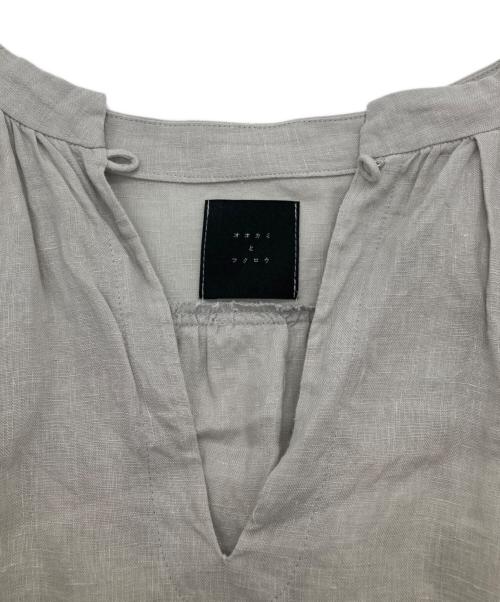 オオカミとフクロウ（オオカミトフクロウ）オオカミとフクロウ (オオカミトフクロウ) リリーワルツワンピース グレー サイズ:freeの古着・服飾アイテム