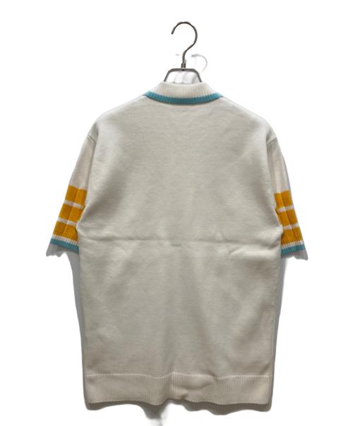 LACOSTE（ラコステ）LACOSTE (ラコステ) カラーデザインリブポロセーター ホワイト サイズ:XSの古着・服飾アイテム