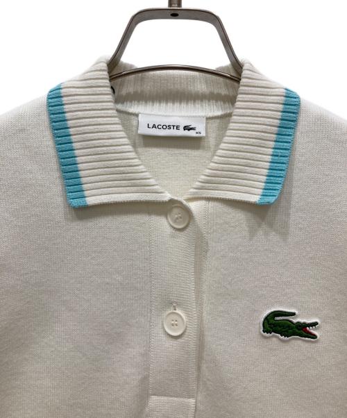 LACOSTE（ラコステ）LACOSTE (ラコステ) カラーデザインリブポロセーター ホワイト サイズ:XSの古着・服飾アイテム