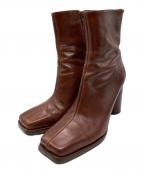 Ameriアメリ）の古着「スクエアトゥブーツ」｜ブラウン