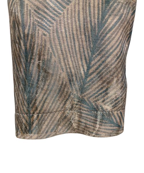 GIORGIO ARMANI（ジョルジョアルマーニ）GIORGIO ARMANI (ジョルジョアルマーニ) リーフ柄テーラードジャケット グレー サイズ:46Rの古着・服飾アイテム