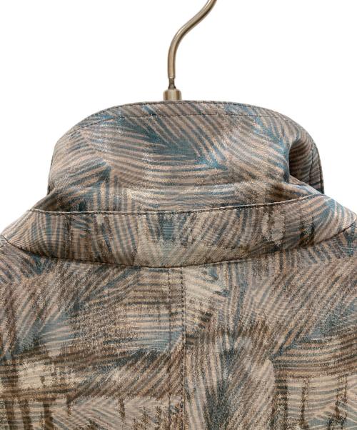 GIORGIO ARMANI（ジョルジョアルマーニ）GIORGIO ARMANI (ジョルジョアルマーニ) リーフ柄テーラードジャケット グレー サイズ:46Rの古着・服飾アイテム