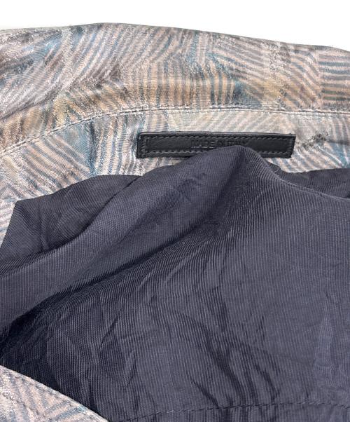 GIORGIO ARMANI（ジョルジョアルマーニ）GIORGIO ARMANI (ジョルジョアルマーニ) リーフ柄テーラードジャケット グレー サイズ:46Rの古着・服飾アイテム