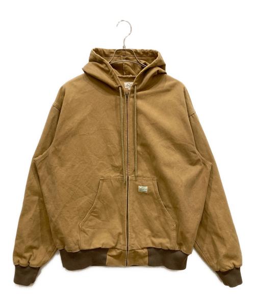 BACKERS（バッカーズ）Backers (バッカーズ) ダック地ジップジャケット ブラウン サイズ:SIZE Lの古着・服飾アイテム
