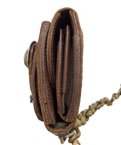 ALZUNI（アルズニ）ALZUNI (アルズニ) パイソンレザーバイカーウォレット ブラウンの古着・服飾アイテム