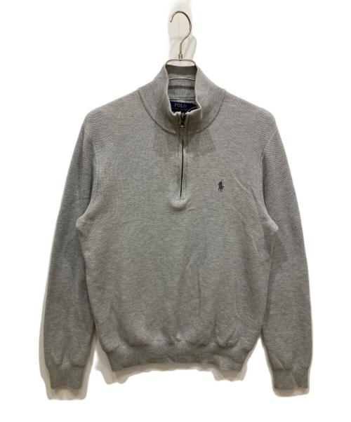 POLO RALPH LAUREN（ポロ・ラルフローレン）POLO RALPH LAUREN (ポロ・ラルフローレン) ハーフジップニット グレー サイズ:Ⅿの古着・服飾アイテム