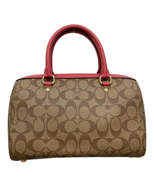 COACH（コーチ）COACH (コーチ) ローアン サッチェル シグネチャー キャンバス ピンクの古着・服飾アイテム