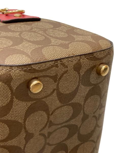 COACH（コーチ）COACH (コーチ) ローアン サッチェル シグネチャー キャンバス ピンクの古着・服飾アイテム