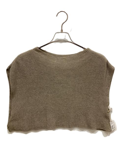 evam eva（エヴァムエヴァ）evam eva (エヴァムエヴァ) ニットベスト ベージュ サイズ:freeの古着・服飾アイテム