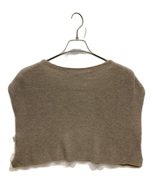 evam eva（エヴァムエヴァ）evam eva (エヴァムエヴァ) ニットベスト ベージュ サイズ:freeの古着・服飾アイテム