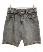 Acne studiosアクネ ストゥディオス）の古着「Loose Fit Denim Short」｜グレー
