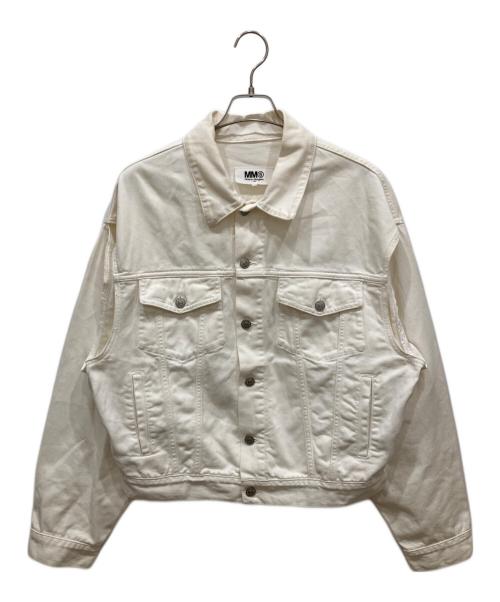 MM6 Maison Margiela（エムエムシックスメゾンマルジェラ）MM6 Maison Margiela (エムエムシックスメゾンマルジェラ) オープンスリーブデニムジャケット ホワイト サイズ:38の古着・服飾アイテム
