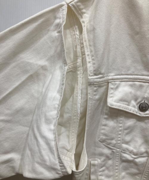 MM6 Maison Margiela（エムエムシックスメゾンマルジェラ）MM6 Maison Margiela (エムエムシックスメゾンマルジェラ) オープンスリーブデニムジャケット ホワイト サイズ:38の古着・服飾アイテム