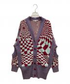 STELLA McCARTNEYステラマッカートニー）の古着「21AW カットアウト ジャガードニット カーディガン」｜ブルー