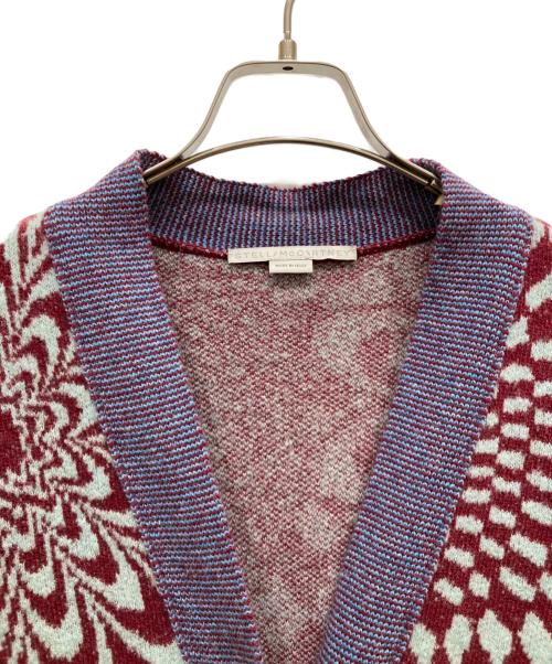 STELLA McCARTNEY（ステラマッカートニー）STELLA McCARTNEY (ステラマッカートニー) 21AW カットアウト ジャガードニット カーディガン ブルー サイズ:SIZE 38の古着・服飾アイテム