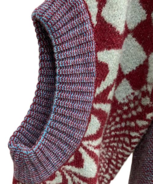 STELLA McCARTNEY（ステラマッカートニー）STELLA McCARTNEY (ステラマッカートニー) 21AW カットアウト ジャガードニット カーディガン ブルー サイズ:SIZE 38の古着・服飾アイテム