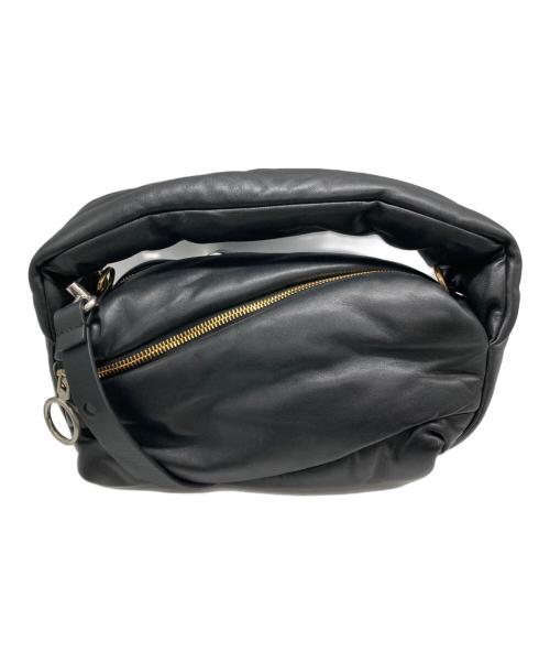 OFFWHITE（オフホワイト）OFFWHITE (オフホワイト) レザーショルダーバッグ ブラックの古着・服飾アイテム