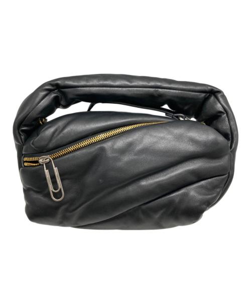 OFFWHITE（オフホワイト）OFFWHITE (オフホワイト) レザーショルダーバッグ ブラックの古着・服飾アイテム