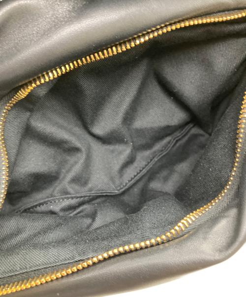 OFFWHITE（オフホワイト）OFFWHITE (オフホワイト) レザーショルダーバッグ ブラックの古着・服飾アイテム