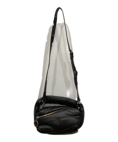 OFFWHITE（オフホワイト）OFFWHITE (オフホワイト) レザーショルダーバッグ ブラックの古着・服飾アイテム