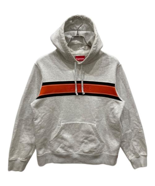 SUPREME（シュプリーム）Supreme (シュプリーム) Chest Stripe Logo Hooded Sweatshirt グレー サイズ:Sの古着・服飾アイテム