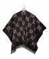 GUCCI (グッチ) リバーシブル GGウール ケープ ポンチョ ブラック×ピンク サイズ:free：60000円