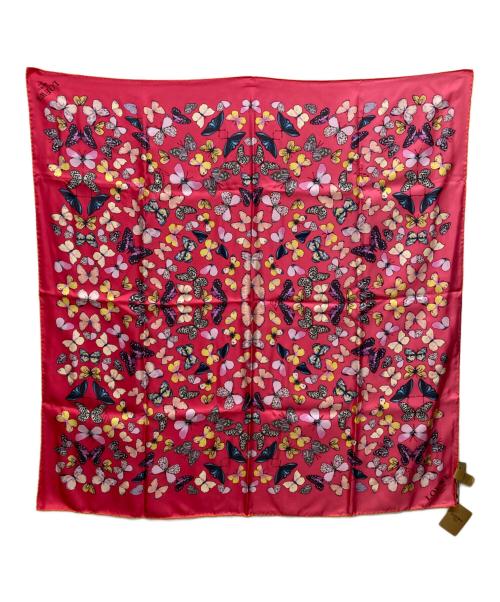 LOEWE（ロエベ）LOEWE (ロエベ) バタフライシルクスカーフ ピンクの古着・服飾アイテム