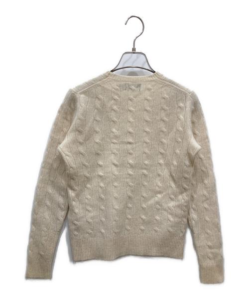 POLO RALPH LAUREN（ポロ・ラルフローレン）POLO RALPH LAUREN (ポロ・ラルフローレン) カシミヤ混ケーブルニット ホワイト サイズ:SIZE Sの古着・服飾アイテム