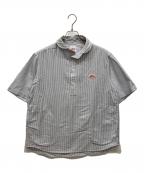 DANTONダントン）の古着「ROUND COLLAR P.O SHIRTS/S」｜ブルー