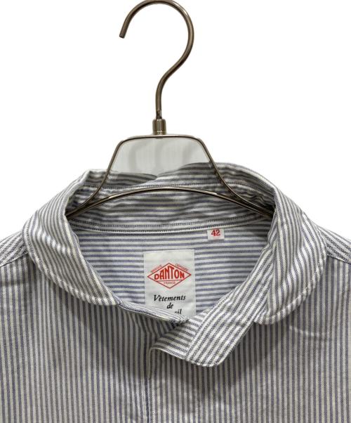 DANTON（ダントン）DANTON (ダントン) ROUND COLLAR P.O SHIRTS/S ブルー サイズ:42の古着・服飾アイテム