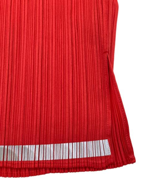 PLEATS PLEASE（プリーツプリーズ）PLEATS PLEASE (プリーツプリーズ) ノースリーブプリーツカットソー レッド サイズ:SIZE Freeの古着・服飾アイテム